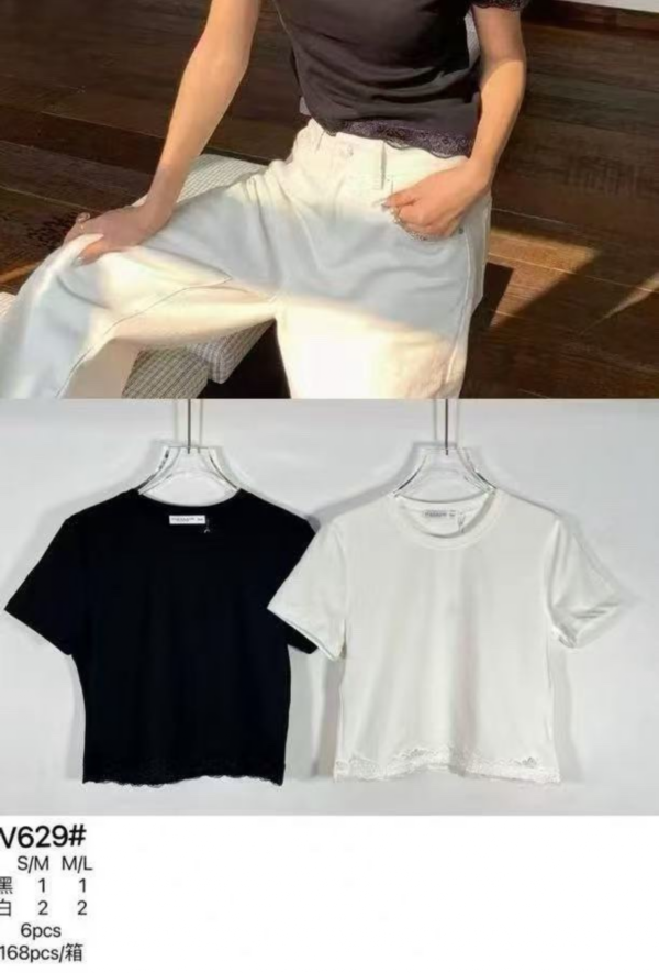 Bluzki damskie Roz S/M-L/XL, Mix Kolor .Paczka 6 szt 1